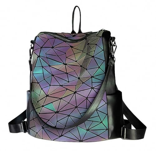 Ulalaza Sacola geométrica luminosa holográfica, bolsas e bolsas, bolsa transversal refletora para mulheres, Estilo 4