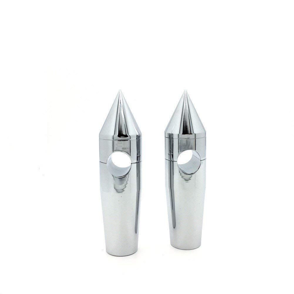 Elevador de manillar cromado de 25 mm, altura total de 10 cm, altura total para Harley Cruisers Choppers Metrics Victory para Yamaha, Suzuki, Kawasaki, con diámetro de barra de 2,5 cm