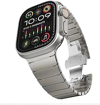 Apple Watch 11-10 46mm 6 7 8 Se Ultra ile Uyumlu 42 44 45 49mm Titanyum  elik Paslanmaz Kordon