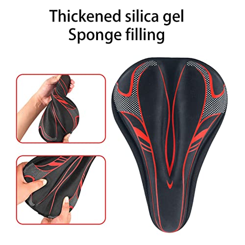 Capa de almofada de assento de bicicleta de gel,Capa de assento de bicicleta macia e confortável | C