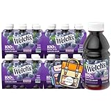 Welch’s 100% Concord Grape Juice Drink 10 fl oz Plastic Bottle 24 Pack + 2 Reusable Snack Bags by KOOL8SHOP Infinite Deals