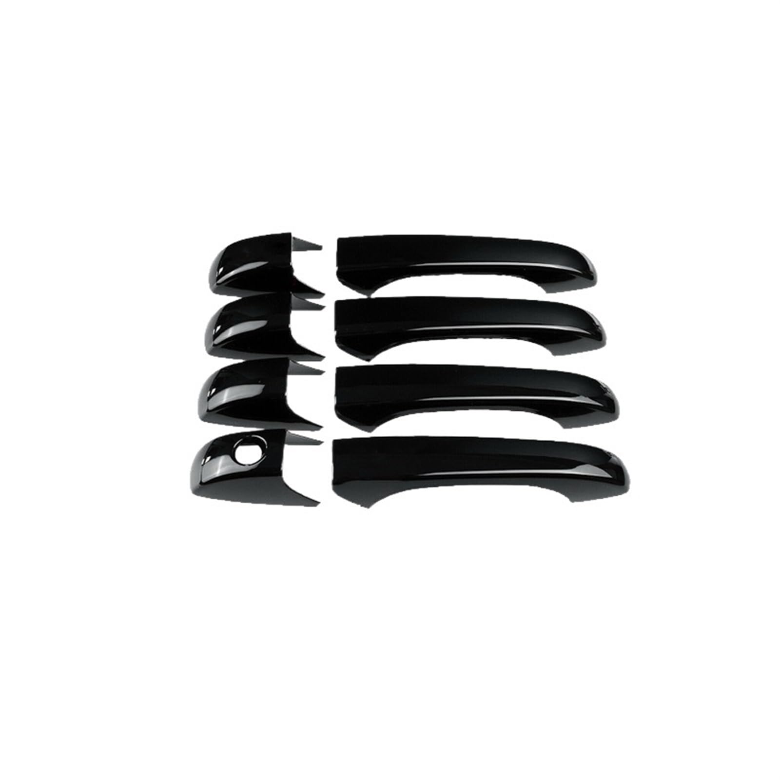 Lzbzhb Metallic Blcak Car Exterior Outsidedoor Handle For Chrysler 300 300C 2005~2010 Scratchproof Set Chromium Styling Exterior Parts Chrome Car Door Handle Cover Trim(Metallic Blcak)