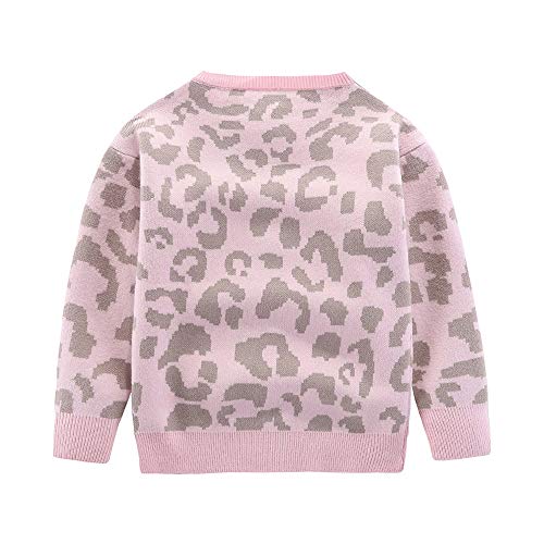 Girls Clothes Adorable Lepoard Stylish Woollen Warm Cardigan2