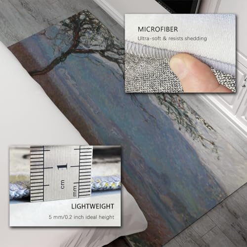 Tapis Monet lavables en machine avec support antidérapant : la douceur absolue à poils courts