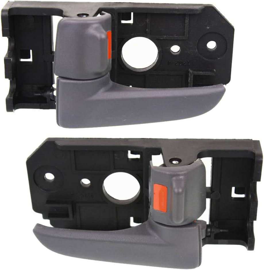 KarParts360 for Kia Spectra 2004 05 06 07 08 2009 Interior Door Handle Driver and Passenger Side | Pair | Front or Rear | Gray | Plastic | with Door Lock Button | All Submodels | KI1352117, KI1353117