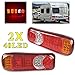 2 pièces Feux Arrière 40 LED Restauration Stop Indicateur Lumières 12 V Pour Camion Châssis Camion Remorque Caravane