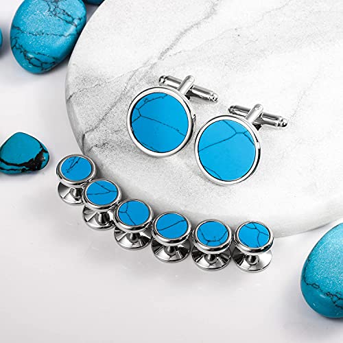Image of HAWSON Fashion Mother-of-Pearl Tuxedo Shirt Button and Cufflink Set, Specially Designed for Wedding Business