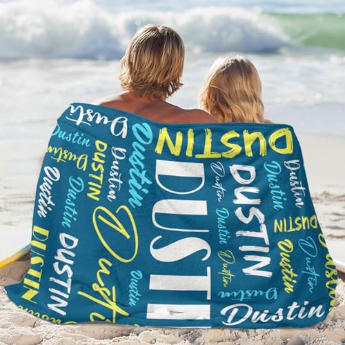 Personalized Blankets for Kids with Names Customized Blankets with Name for Adult Custom Blanket Gift for Birthday Christmas Valentines Day Gift