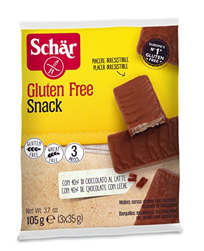 Dr. Schar Snack Barquillo Chocolate - Paquete De 3 X 35 Gr - Total: 105 Gr