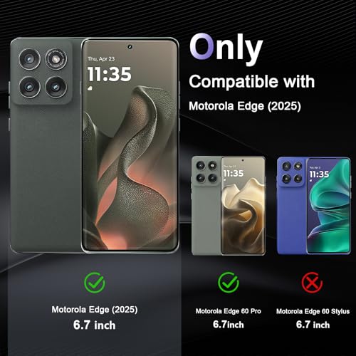 Image of Case for Motorola Edge 2025 /Motorola Edge 60 Pro, Military Grade Drop Protection Phone Case, Yellowing Resistant, Anti-Scratch Hard PC Back, Shockproof Hard Ultra-Thin Protective Cover, Clear