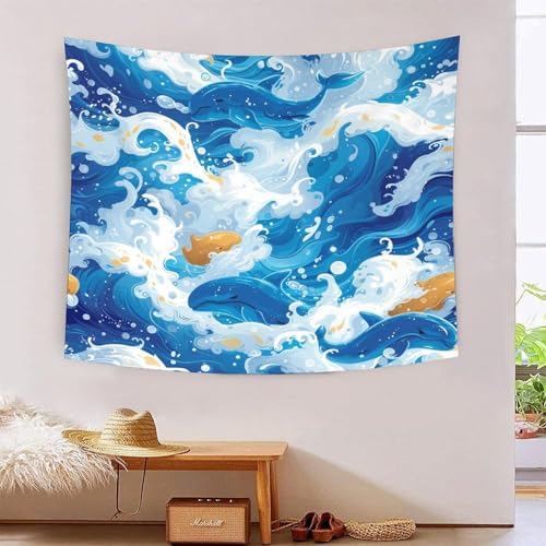 Tissu décoration murale vagues 3D pour transformer un mur blanc triste