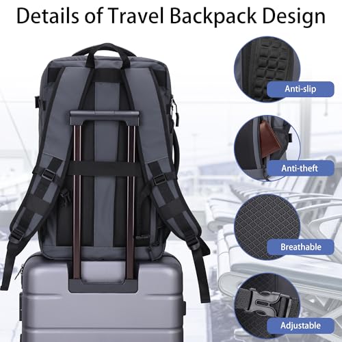 HOMIEE 40L Carry-On Backpack TSA Approved Travel Bag with USB Charging Port - image 5