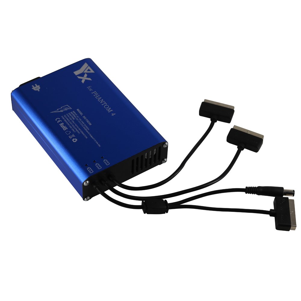 Taoke Caricabatterie rapido 4 in 1 per Batteria Drone Serie Phantom 4 e Telecomando