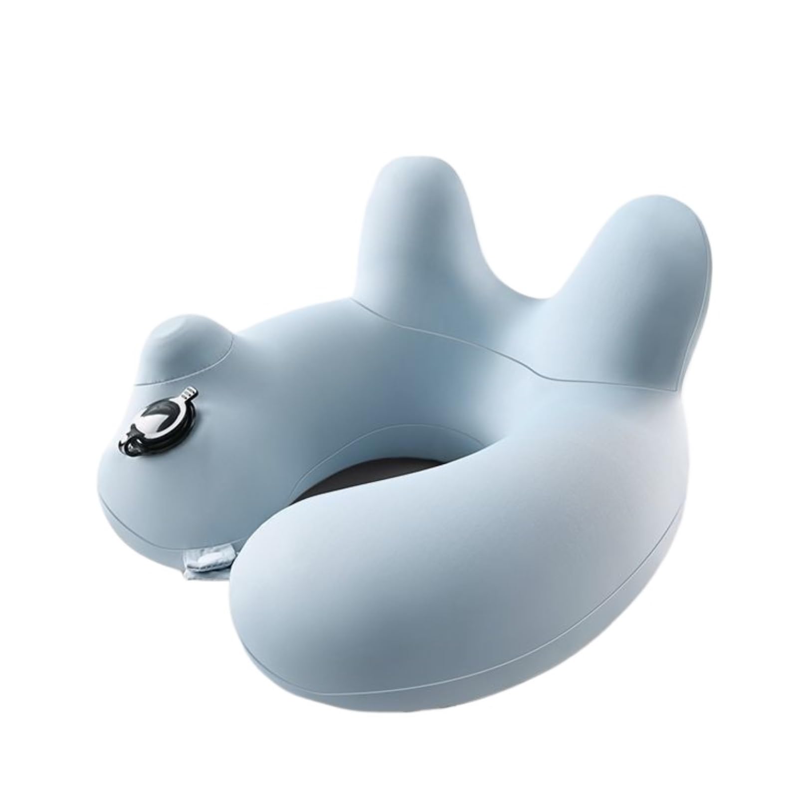 Almohada Viaje Relajarse Almohada En Forma De U Que Se Infla A Presión, Portátil For Viajes Ergonómica Oficina(Blue)