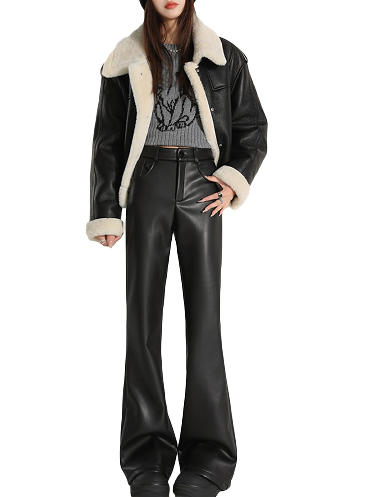 レザーパンツ　レディースMまたはS レザーパンツ レディース スキニー 革パン バイクパンツ バイク