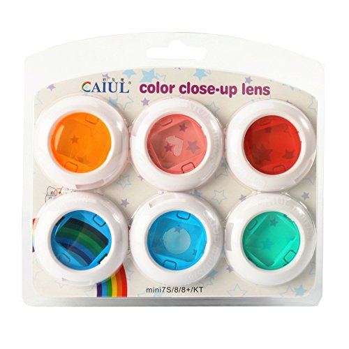 CAIUL Close-up Lens Color Filter Set Compatible with Fujifilm Instax Mini 8 8+ 9 7s, 6 pcs