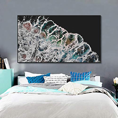 Toile Peintures Sans Cadre Abstrait 65x110 cm pour Déco Pratique