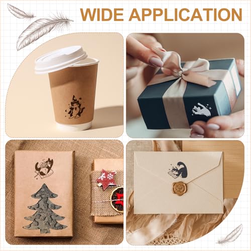 Tampons en bois chatons curieux pour décorer vos carnets de notes - 7