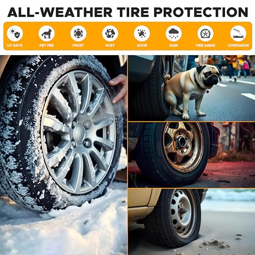 Image of EcoNour Spare Tire Cover for RV Trailer,Jeep,Wrangler,Liberty,Rav4,SUV Tire Diameter 29 inch- 31 inch | Waterproof Wheel Cover Protects from Rain, Sun and Reduces Tire Aging
