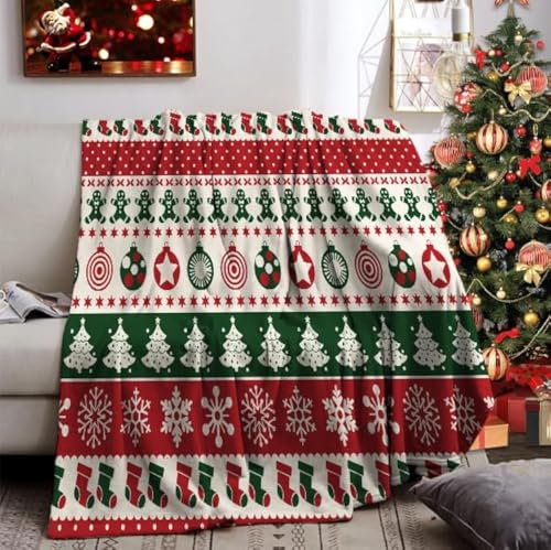 Weihnachts Kuscheldecke 150x200cm, Sofa Decke Weihnachten, Weiche...