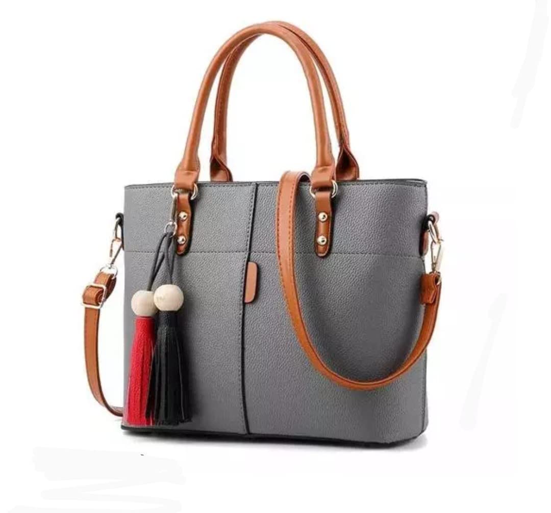 Genericwomen's pu leather handbag shoulder bag hand held bag with long strap queen collection simple sober and stylish (HB5)