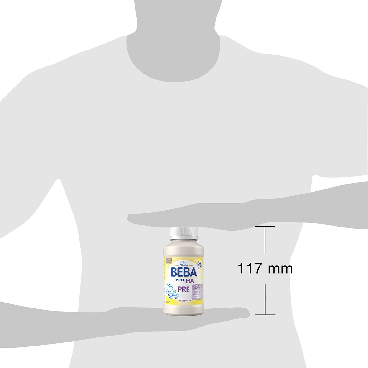 Nestlé Beba HA Pre Anfangsmilch von Geburt an trinkfertig Portionsflaschen, 32er Pack (32 x 90 ml)