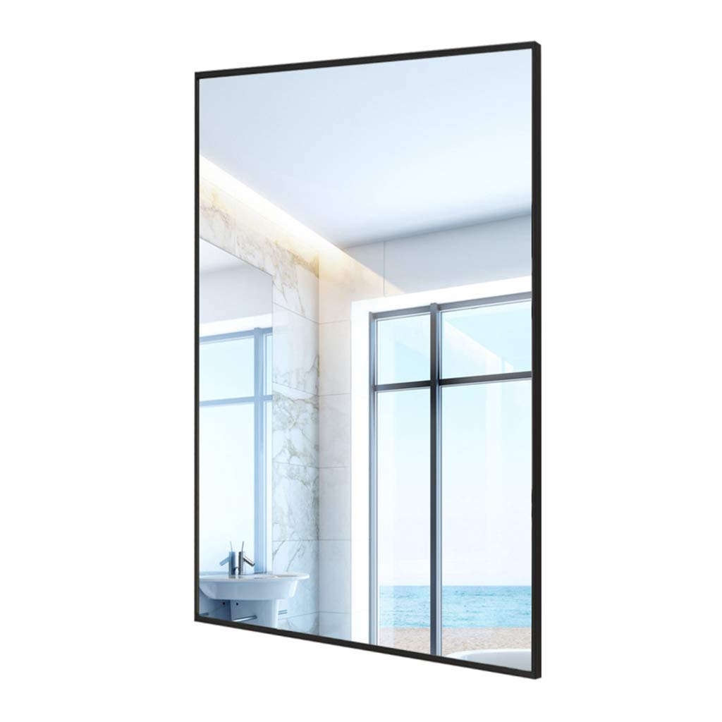 Miroirs de salle de bain MU anti-humidité miroir rectangle vertical et horizontal cadre noir