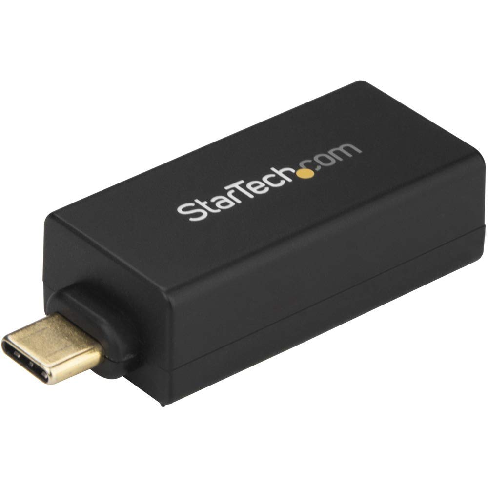 StarTechcom USB C to Gigabit Ethernet Adapter - 1Gbps NIC USB 3.0/USB 3.1 Type C Network Adapter - 1GbE USB-C to RJ45/LAN Port Thunderbolt 3 Compatible Windows MacBook Pro Chromebook (US1GC30DB)