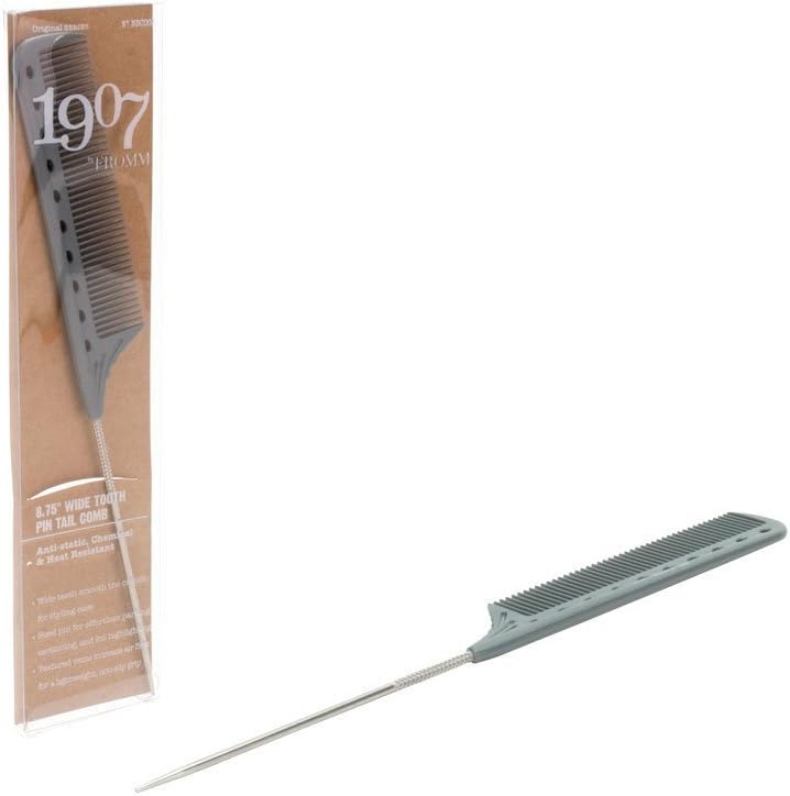 1907 by Fromm Wide Tooth Pin Tail Hair Comb 8.75 Inch