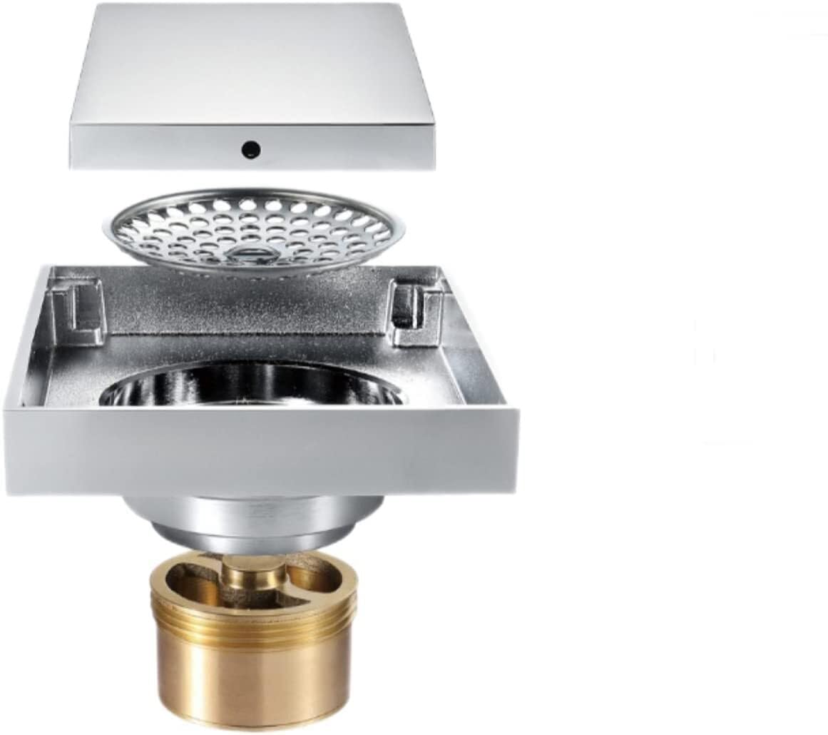 Siphon de douche en cuivre chromé antidérapant pour bonde de salle de bain haute qualité
