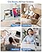OMOTON GH04 Tablet Stand for iPad, Adjustable Aluminum Phone Holder with Magnetic Head & Plastic Clamp, 360° Rotation Bed Mount Compatible with 4-13
