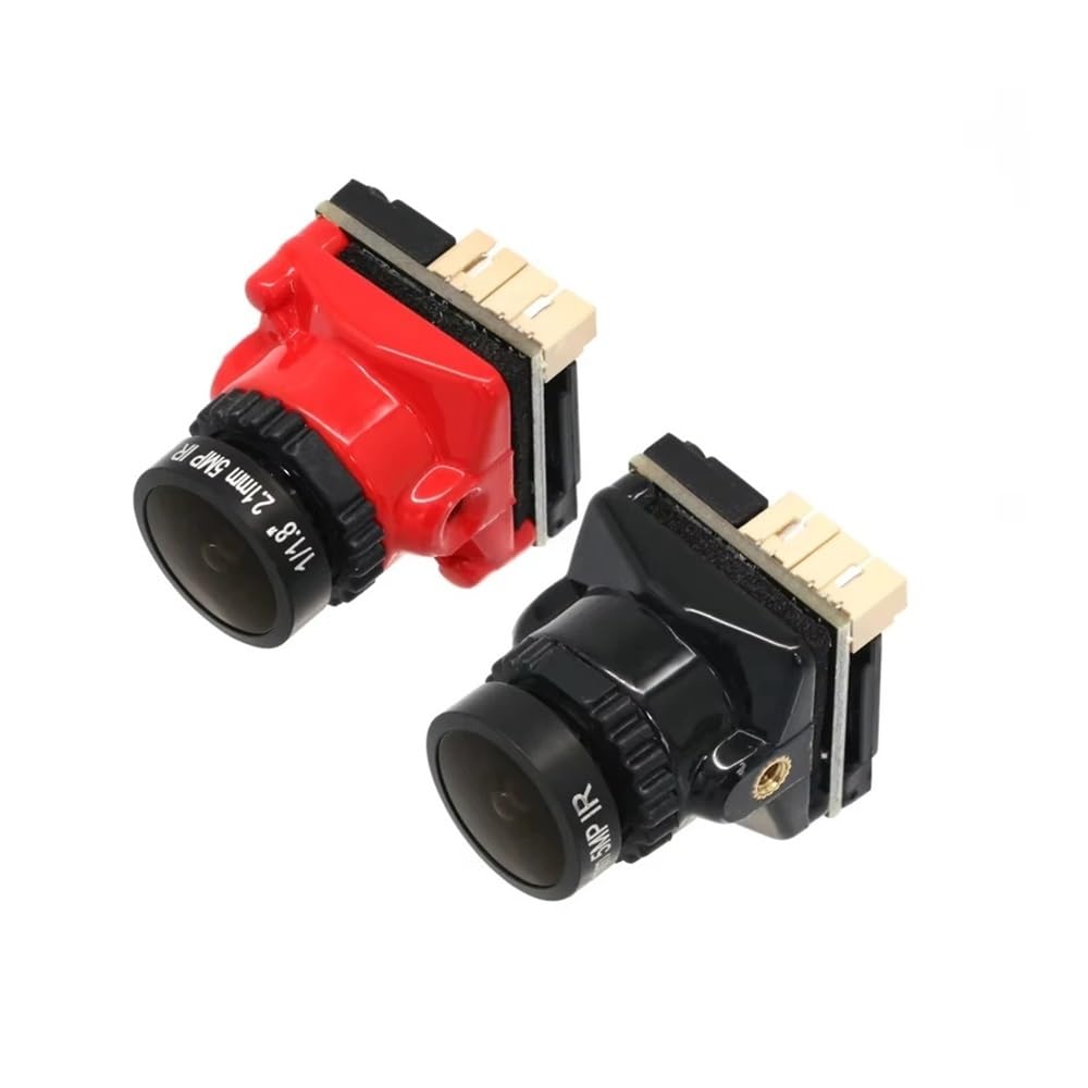 FPV 1/8'' Obiettivo Starlight 1800TVL 2.1mm NTSC e PAL (commutabile) 4:3 16:9 WDR for RC FPV Racing Drone(1800TVL 2.1mm Red)