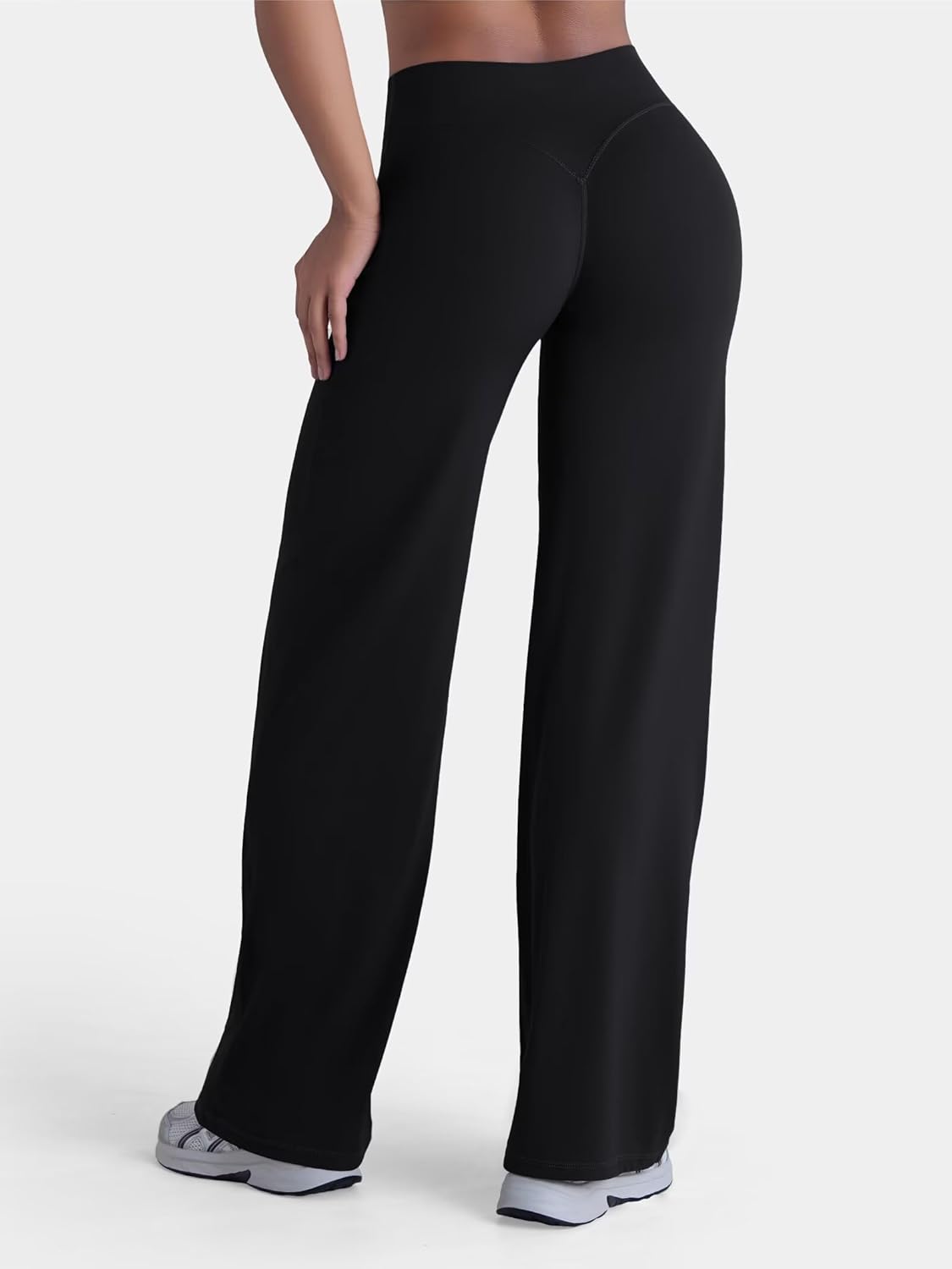 Sunzel Women's Butt Lifting Wide Leg Yoga Pants High Waist Tummy Control No Front Seam Straight Leg Workout Gym Bottoms - Image 5