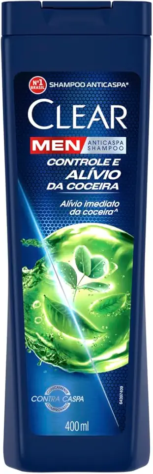 Shampoo Clear Anti Caspa Men 400ml Controle de Coceira (Embalagem pode variar)