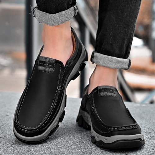 Enjerr Orthopedic Balance Shoes Men's Slip-On Loafers Comfortable Fashion Outdoor Walking Boat Hand Stitching Comfort Anti Slip2