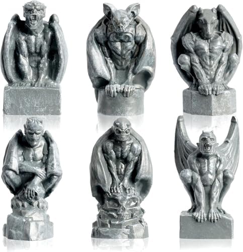 GW Box 6 Pcs Halloween Miniature Gargoyles Figurines for Hallowee...
