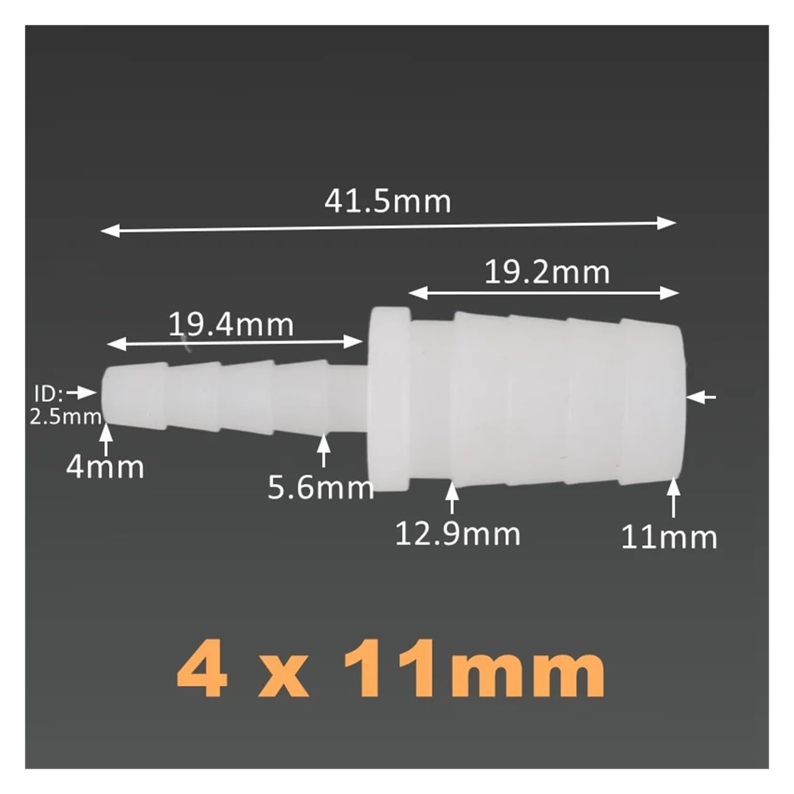 5 ~ 500 szt. 4 6 8 10 12 mm PE plastikowe złącze redukcyjne do zbiornika akwarium adapter pompy powietrza do nawadniania ogrodu złącze węża (2,4 do 4,8 mm, 200 sztuk)