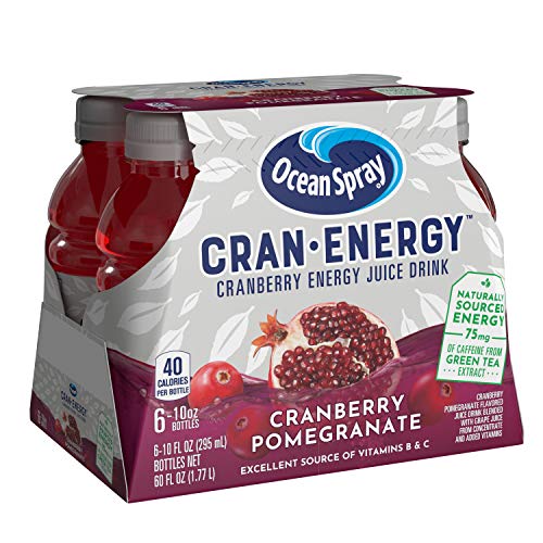 Image of Ocean Spray Cran-Energy, Cranberry Pomegranate Energy Juice Drink, 10 Ounce Bottle (Pack of 6)