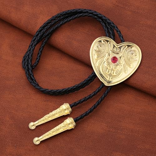 Image of Bolo Tie for Men Women Western Cowboy Bolo Tie Heart Necktie Cowboy Carter Fan
