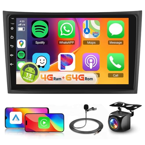 【8 Cœur 4+64G】 Hodozzy Carplay Autoradio pour Volvo XC90 2004-2013, 10 Pouces Ecran Tactile Android Autoradio avec Android...