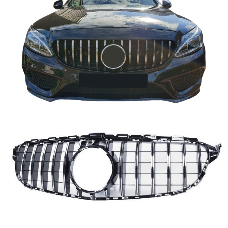 Calandra Parrilla Central válida para Mercedes Clase C | W205, C205, S205 | Sin Camara - Rejilla central parachoques delantero