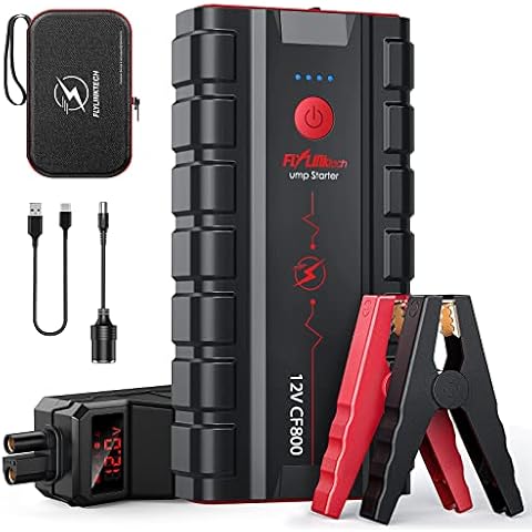 Car Jump Starter,FLYLINKTECH 3000A Peak 12V Lithium Battery Jump Starter Pack(Up to 10.0L Gas & 9.0L Diesel),12V Battery Booster for Cars Trucks SUV,Portable Power Bank with LED Light,QC 3.0 Cover