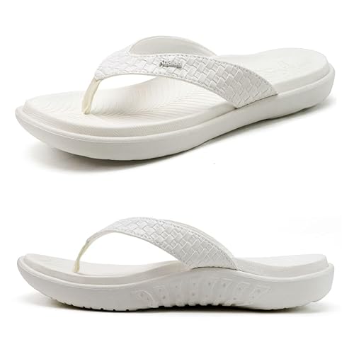 KuaiLu Womens Flip Flops Ladies Yoga Mat Comfortable Walking Thong Sandals With Plantar Fasciitis Arch Support Slip On Indoor Outdoor For Summer