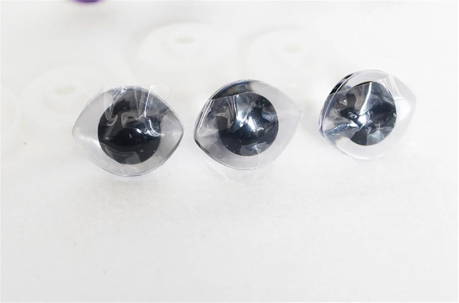 20pcs Oval 3D Clear Safety Eyes with Hard Washers for Doll Making 23mm 28mm
