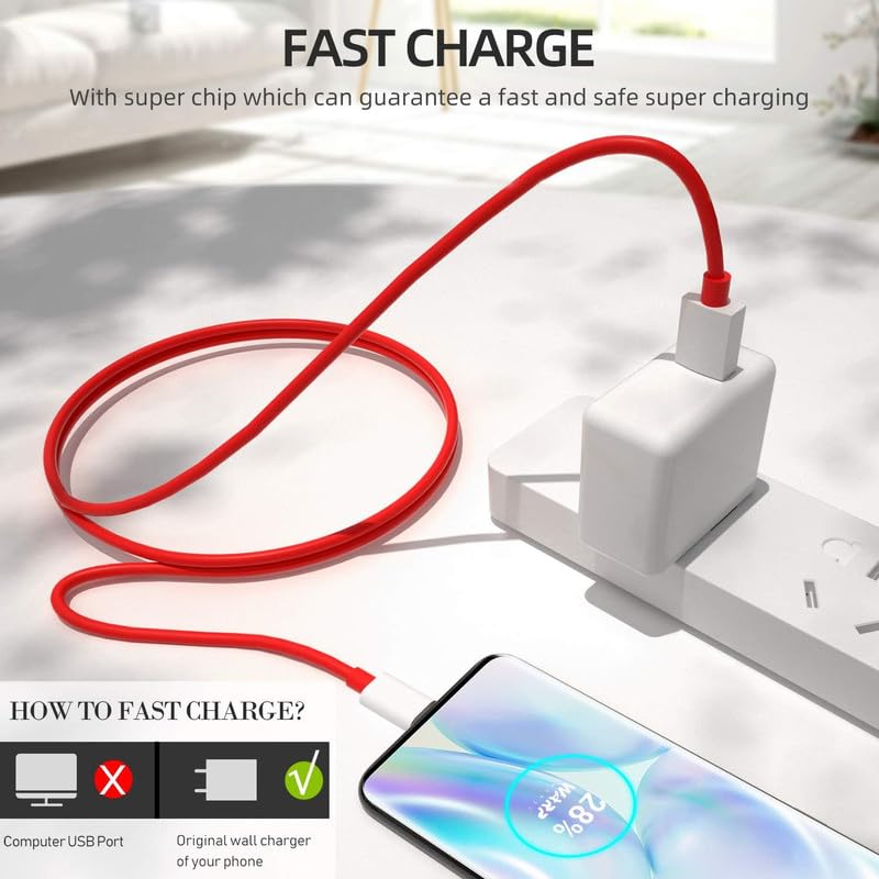 Image of c type charger cable for OPPO F15, OPPO F17, OPPO F17 Pro, OPPO F19 Pro, OPPO F19 Pro+ 5G, OPPO F21 Pro, OPPO F21 Pro 5G Original USB Sync Quick Charge Cable (JQ-RED)