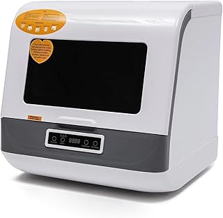 Lavavajillas de encimera portátil compacto de 5 litros Limpieza profunda sin rayas de 360° Función de secado al aire 3 programas de lavado (Color : B)