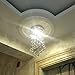 Produktbild Minimalist Modern Chrome Luxus K9 Crystal Droplight Fixture LED Kreative Persönlichkeit Gang Gangway Kristall Deckenleuchte Spirale, Splayed, Sphärisch, Platz , Gespreizt