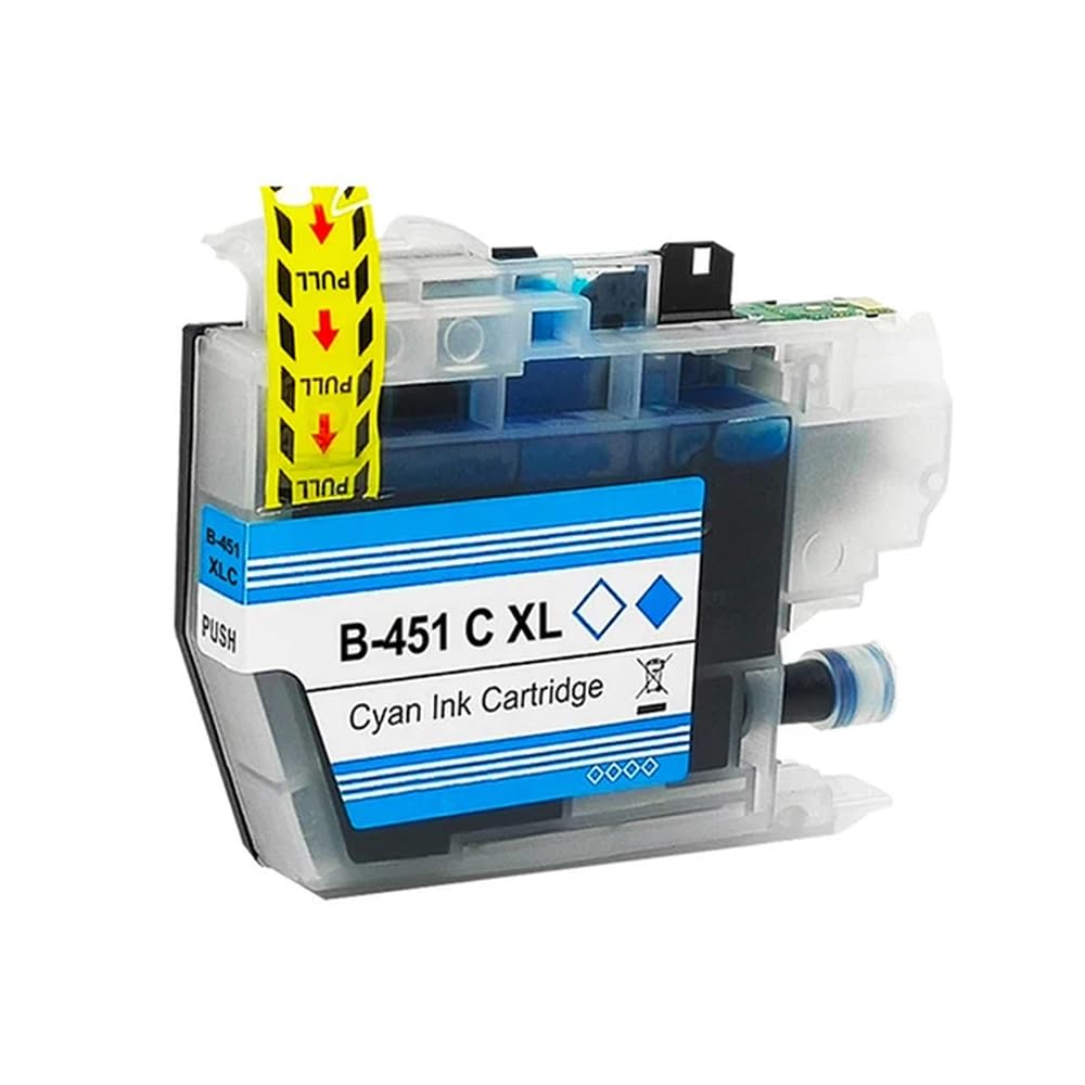 Cartucho de Tinta LC451XL LC451 XL 451XL Capacidad Compatible con Impresora DCP J1050DW J1140DW J1010DW(LC451XL C 1PC)