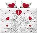Produktbild Leonado Vicenti Bettwäsche 135x200 4teilig weiß rot Herzen Brautpaar Hochzeit mit Fotodruck mit Reißverschluss