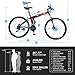 CamPingSurvivals 24/26/27.5 Inch Folding Bikes for Adults 21 Speed Mountain Bike, Adult Bicycle with High Carbon Steel Frame, Full Suspension, Dual Disc Brake and Adjustable Ergonomic Seat(26